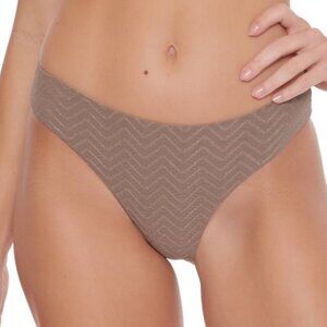 Trina Turk 'Empire' French-Cut Bikini Bottom, Sandstone/Metallic